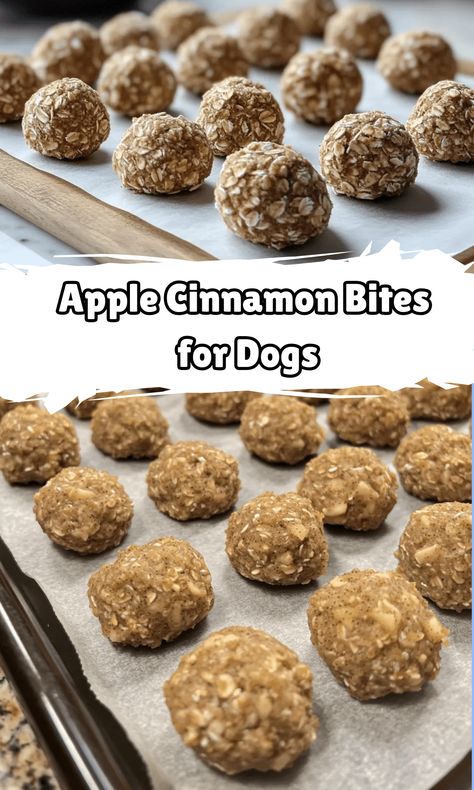 Apple Cinnamon Bites, Dog Treat Ideas, 3 Ingredient Dog Treats, Cinnamon Bites, Hypoallergenic Dog Treats, Soft Dog Treats, Dog Cake Recipes, Pet Treats Recipes, Christmas Dog Treats