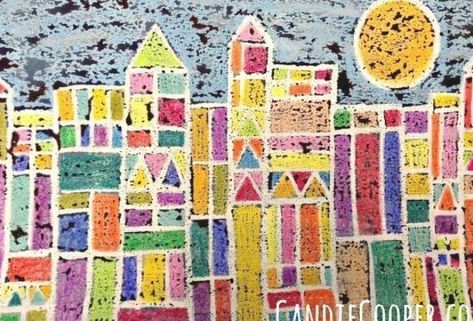 Paul Klee Kids Art Project via Zedd Concert, Paul Klee Paintings, Cityscape Drawing, Famous Artists Paintings, Paul Klee Art, Kids Watercolor, Castle Art, Artists For Kids, Trendy Art