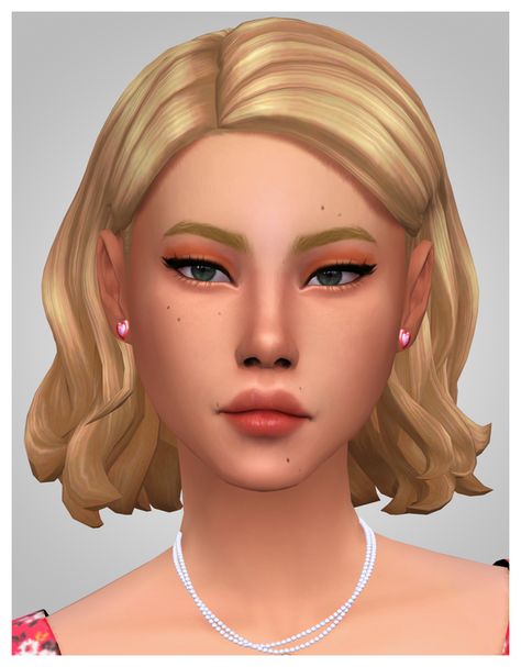 Allie Hair - Updated | Aladdin-The-Simmer on Patreon Snow White Hair, Ts4 Hair, Cc Clothes, Parted Bangs, Pelo Sims, Find Hairstyles, Sims 4 Cc Skin, Female Hair, Sims Hair