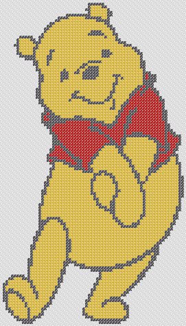 Winnie The Pooh Cross Stitch, Pooh Cross Stitch, Cross Stitch Patterns Free Disney, Winnie The Pooh Blanket, Character Blankets, Free Cross Stitch Charts, Intarsia Knitting, Kids Knitting Patterns, Disney Cross Stitch Patterns