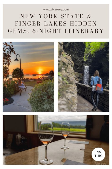 Discover New York State and Finger Lakes: 6-night itinerary - VivereNewYork Finger Lakes New York, Chautauqua Lake, Finger Lakes Ny, Watkins Glen State Park, Seneca Lake, Wine Trail, Romantic Escapes, Finger Lakes, I Can't Wait