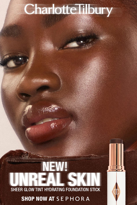 NEW! Unreal Skin Foundation Stick from Charlotte Tilbury. A super-natural, sheer-to-light coverage foundation that instantly smooths, blurs and leaves a soft-focus glow. Packed with Hyaluronic acid, Vitamin E and Collageneer, it immediately hydrates and nourishes for more youthful-looking skin. Available in 20 stretchable shades. Charlotte Tilbury Skin Tint, Charlotte Tilbury Flawless Foundation Swatches, Face Bloat, Charlotte Tilbury Foundation, Charlotte Tilbury Beautiful Skin Foundation, Slim Your Face, Charlotte Tilbury Beautiful Skin, Makeup Removal Tips, Light Coverage Foundation