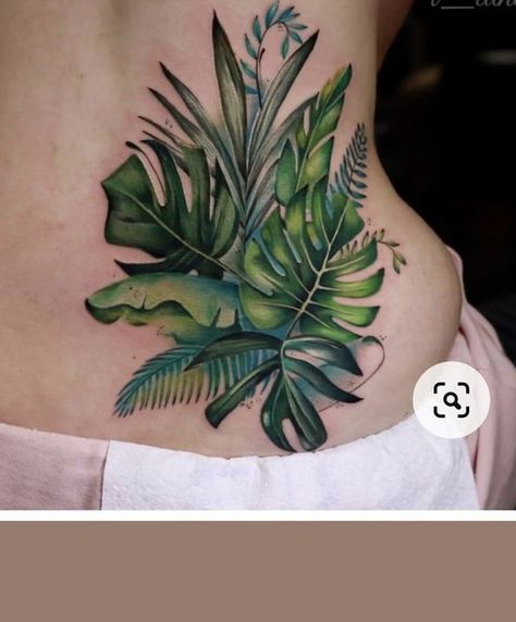 Plant Leaves Tattoo, Philodendron Tattoo, Tropical Flower Tattoos, Plant Tattoos, Jungle Tattoo, Tropical Tattoo, Thumb Tattoos, American Traditional Tattoo Ideas, Traditional Tattoo Ideas