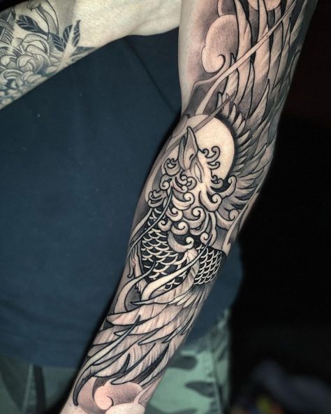 Phoenix Tattoo Forearm, Phoenix Forearm Tattoo, Illustrative Design, Phoenix Feather, Miami Ink, Tattoo Forearm, Phoenix Tattoo, Book Tattoo, Forearm Tattoos