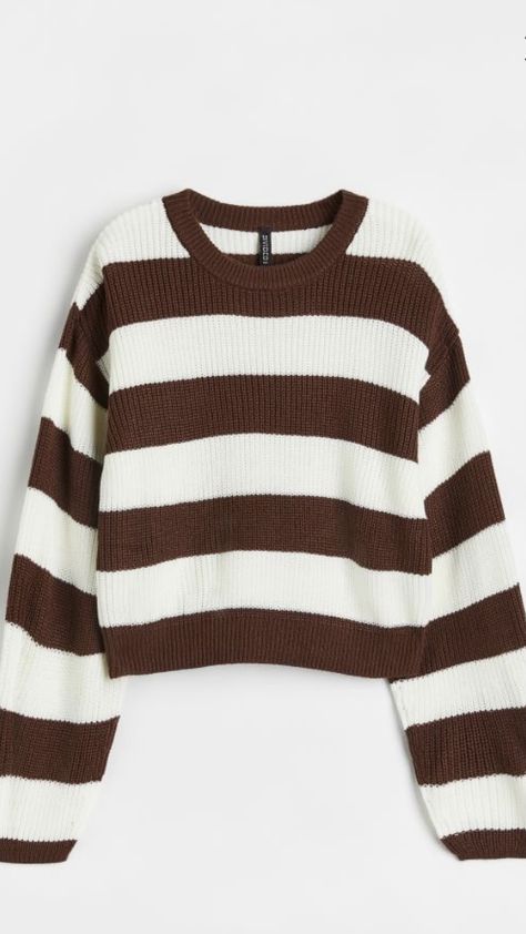 Brown Striped Sweater, Loose Fit Sweater, Knitted Jumper, Striped Sweater, Teen Fashion Outfits, Stripe Sweater, Fashion Company, Soft Knits, Teen Fashion