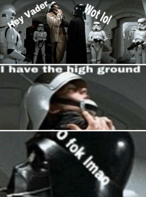 I Have The High Ground, Star Wars Meme, Funny Star Wars Memes, Prequel Memes, Dad Jokes Funny, High Ground, Star Wars Jokes, Star Wars 2, Star Wars Comics