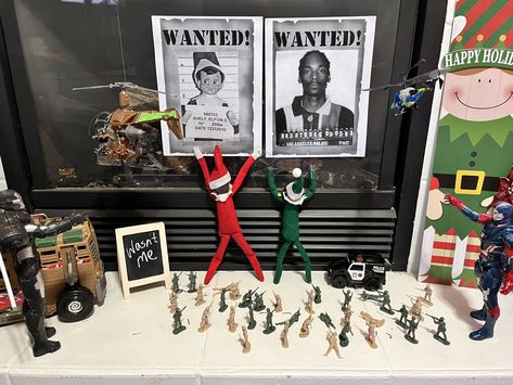 Snoop On The Stoop Arrival Ideas, Snoop And Martha Elf, Elf On The Shelf And Snoop On A Stoop, Snoop On The Shelf Ideas, Snoop Elf On Shelf Ideas, Ideas For Snoop On A Stoop, Snoop On The Stoop Ideas For Kids, Elf And Snoop Ideas, Elf And Snoop