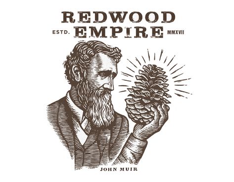 Redwood Empire Haystack Needle by Steven Noble on Behance Steven Noble, 33rd Anniversary, Engraving Illustration, Communication Art, John Muir, Mascot Logo, Graphic Design Services, Vintage Logo, Images Photos