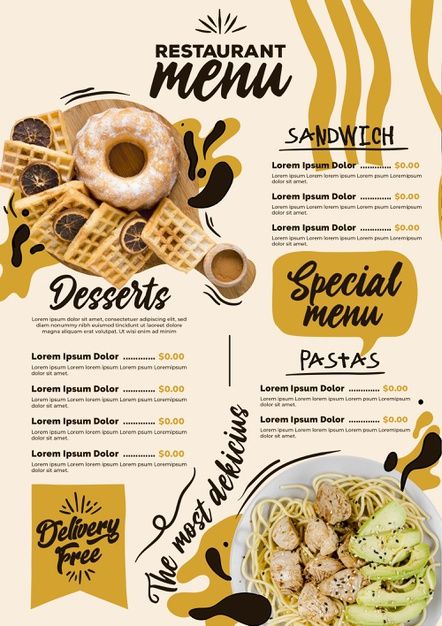 Digital restaurant menu vertical format ... | Free Vector #Freepik #freevector Menu Design Restaurant, Digital Restaurant, Veggie Restaurant, Menu Design Layout, Pasta Menu, Menu Sans Gluten, Menu Design Inspiration, Cafe Menu Design, Menu Card Design