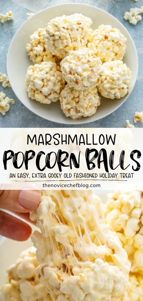 Marshmallow Popcorn Balls, Buttery Popcorn, Popcorn Balls Recipe, Popcorn Recipes Easy, Marshmallow Popcorn, Popcorn Treats, Popcorn Balls, Scratch Recipes, Popcorn Recipe