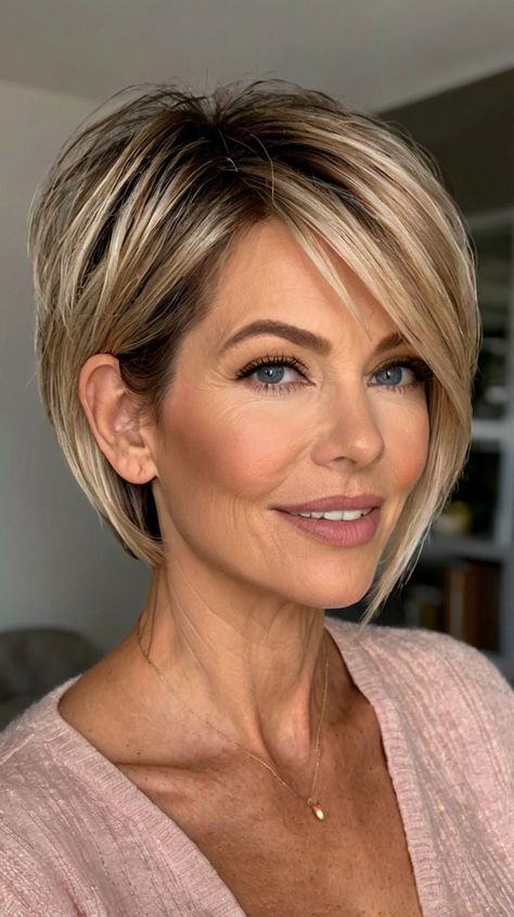 🌸 Quick Longer Pixie Haircut Fine Short Hairstyles for Women Over 40 | Fabulous Renaissance 🌟 Longer Pixie Haircut Fine Hair, Long Pixie Cuts For Fine Hair, Longer Pixie Haircut Fine, Fine Short Hairstyles, Pixie Haircut Fine, Longer Pixie, Pixie Haircut Fine Hair, Trendy Short Hairstyles, Bob With Highlights