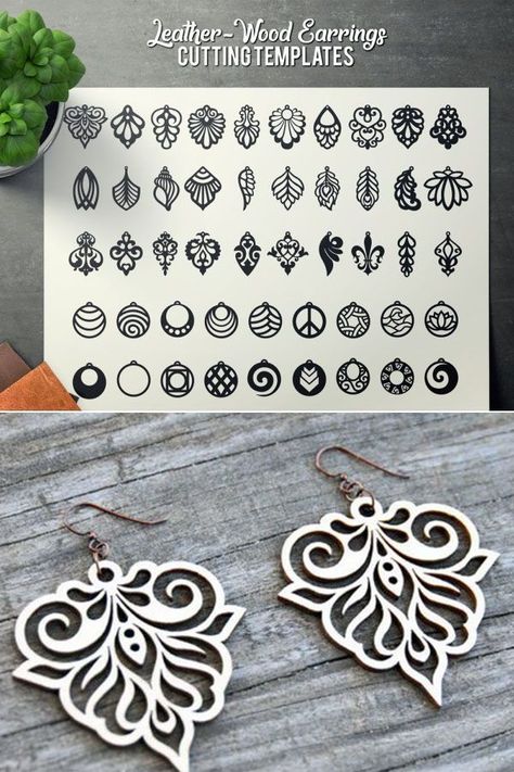 Ad Earrings, Diy En Cuir, Modern Hoop Earrings, Diy Leather Earrings, Needle Earrings, Safety Pin Earrings, Cricut Craft Room, Diy Cricut, Cricut Tutorials