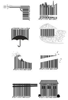 Bar Code Art, Barcode Drawing, Coding Art, Barcode Tattoo, Barcode Design, Buch Design, Black And White Illustrations, Code Barre, Bar Code