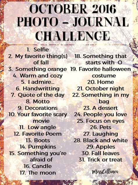 October photo journal challenge!! Doing this! Photo Challenge Ideas, October Photo Challenge, Pumpkin Head Photoshoot Friends, Autumn Bujo, 30 Day Photo Challenge, Photography Challenges, Photo Challenges, Photo A Day Challenge, Challenge Ideas