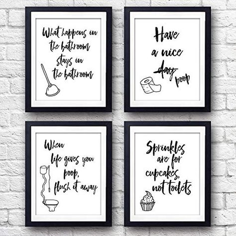 Bathroom Sayings, Bathroom Decor Wall Art, Bathroom Quotes Funny, Bathroom Decor Wall, Bathroom Wall Decor Art, Bathroom Quotes, Funny Bathroom Decor, Funny Bathroom Signs, Art Tumblr