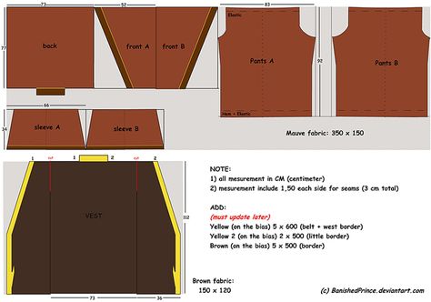 Zuko's costume_Step 1 PATTERN by BanishedPrince on DeviantArt Zuko Costume, Zuko Cosplay, Jawa Costume, Jack Costume, Azula Avatar, Japanese Kimono Pattern, Armor Pattern, Avatar Cosplay, Breast Plate