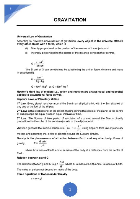 Physics Formula for Class 9 Gravitation | Physics Wallah Physics Notes Class 9 Gravitation, Gravitation Notes Class 9th, Gravitation Class 9 Notes, Gravitation Notes, Gravitation Physics, Physics Flashcards, Class 9 Science Notes, Study Physics, Physics Wallah