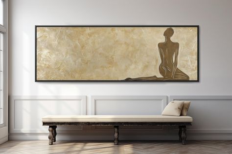 Panoramic Horizontal Figurative Painting Canvas Wall Decor | Abstract Long Narrow Canvas Prints Long Horizontal Painting, Horizontal Abstract Painting, Long Horizontal Wall Art, Horizontal Painting, Modern Art Canvas Painting, Painting Canvas Wall, Wall Decor Abstract, Horizontal Wall Art, Figurative Painting