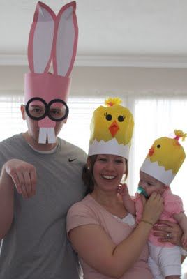 Do you think we could get Josh to do this?!  Kinda cute and corny...    It was called "Some Bunny and his Chicks" Easter Hat Parade, Paper Hats, Crazy Hat Day, Easter Hats, Hat Day, Easter Bonnet, Crazy Hats, Easter Parade, Easter Projects