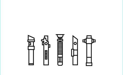 Men Star Wars Tattoo, Star Wars Flash Sheet, Minimalist Lightsaber Tattoo, Lightsaber Tattoo Minimalist, Obi Wan Kenobi Tattoo Minimalist, Simple Star Wars Tattoo Ideas, Star Wars Simple Art, Star Wars Line Art Tattoo, Star Wars Simple Tattoo