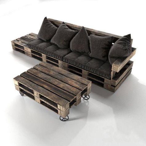 Loft House Ideas, Sofa And Table, Glamorous Home, Pallet Furniture Designs, Pallet Patio Furniture, Garage Style, Nightclub Design, Pallet Patio, Wooden Pallet Furniture