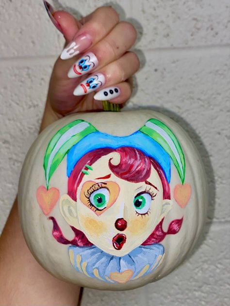 Clown pumpkin painting Clown Pumpkin Painting, Clown Pumpkin, Pumpkin Painting, Painted Pumpkins, Art