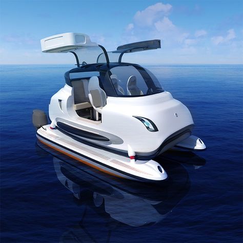 jet capsule reveals multifunctional 'linux' vehicle for water,land+sky mobility Jet Capsule, Speed Boats Racing, Yacht Aesthetic, Cool Boats, Jet Boats, Boat Race, Yacht Boat, Super Yachts, Water Toys