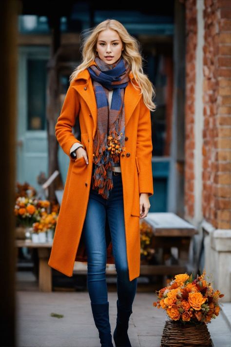 Look and feel your best at family gatherings this autumn with these cozy fall outfits for women. These outfits are designed to be both comfortable and stylish, featuring soft knits, warm layers, and flattering silhouettes. Perfect for Thanksgiving dinners, holiday celebrations, or just a casual family day, these fall outfit ideas will keep you warm and fashionable. Explore how to create the perfect family-friendly fall look. Orange Coat Outfit, Winter Midi Skirt Outfit, Winter Midi Skirt, Midi Skirt Outfit Ideas, Wardrobe Color Guide, Formal Outfit Ideas, Teens Outfits, Winter Outfit Ideas For Women, Farm Fashion