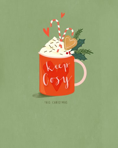 Cocoa Illustration, Green Xmas, Christmas Rock, Winter Illustration, Cafe Art, Christmas Sweets, Advocate Art, Animated Christmas, Childrens Christmas