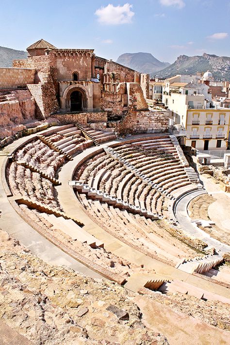 Cartagena Spain Roman Amphitheatre, Cartagena Spain, Murcia Spain, Spain Aesthetic, Roman Theatre, Spanish Culture, Southern Europe, Spain And Portugal, Culture Travel