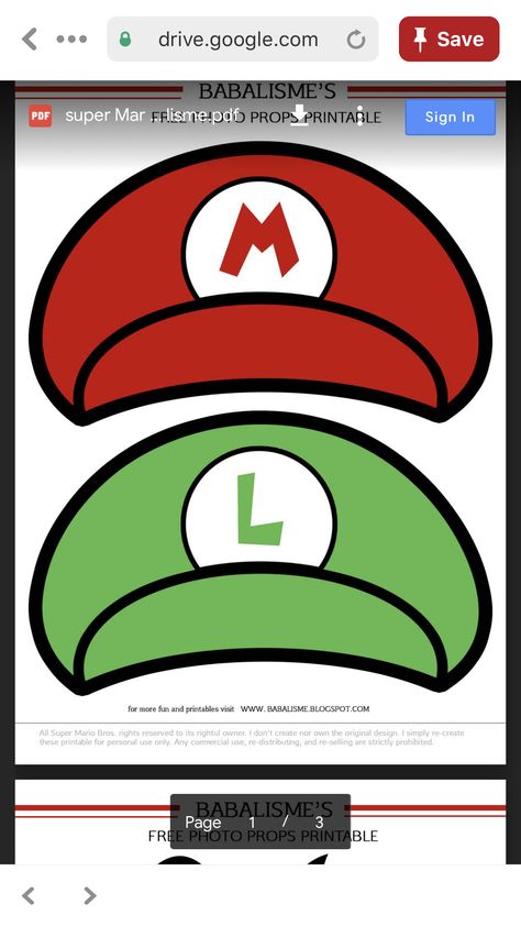 Mario Photo Props, Super Mario Brothers Party, Mario Brothers Birthday Party, Mario Day, Mario Kart Party, Mario Bros Birthday Party Ideas, Mario Y Luigi, Super Mario Bros Birthday Party, Mario E Luigi