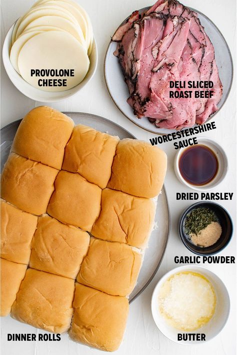 Roastbeef Sliders Recipes Hawaiian Rolls, Roast Beef Sliders Hawaiian Rolls, Easy Roast Beef Sliders, Roast Beef Sliders Recipes, Easy Roast Beef, Savory Butter, Sliders Recipes Beef, Sliders Recipes Hawaiian Rolls, Easy Slider Recipes