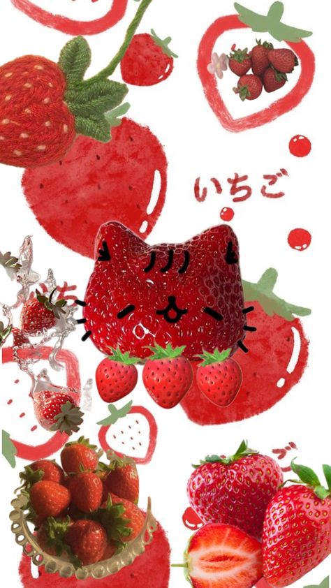 Strawberry Background, Whats Wallpaper, Wal Paper, Duck Wallpaper, Strawberry Art, Homemade Cookbook, Slime Craft, Id Card Template, Iphone Wallpaper Themes