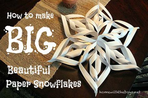 How to make BIG beautiful paper snowflakes! Katie Beth made these for the library and they are so pretty:) Diy Paper Snowflakes, Snowflakes Tutorial, Big Snowflakes, Paper Snowflake, Paper Snowflakes, Beautiful Paper, Mason Jar Diy, Mason Jar Crafts, Jar Crafts