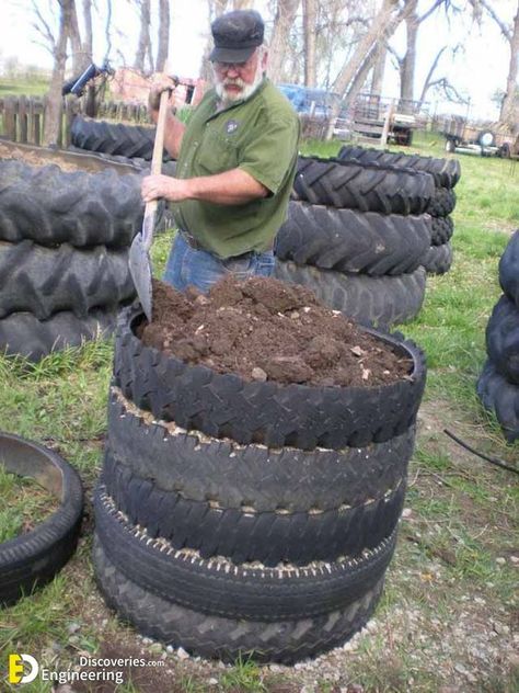 41+ Creative Ways To Repurpose Old Tires Into Adorable Things | Engineering Discoveries Repurpose Old Tires, Old Tire Planters, Diy Outdoor Projects, Recycled Tyres, Repurposed Tire, Tire Craft, Tire Furniture, Tire Garden, Tire Planters