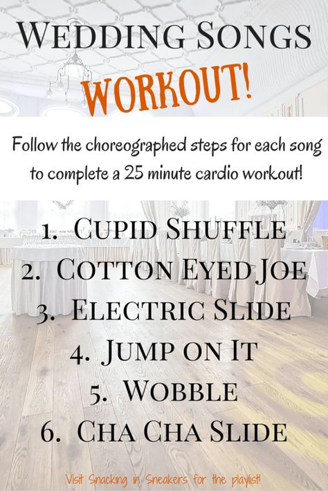 Line Dance Songs, Song Workout, Dancing Songs, 25 Minute Workout, Country Line Dancing, Wedding Workout, Wedding Playlist, Workout Songs, Wedding Song