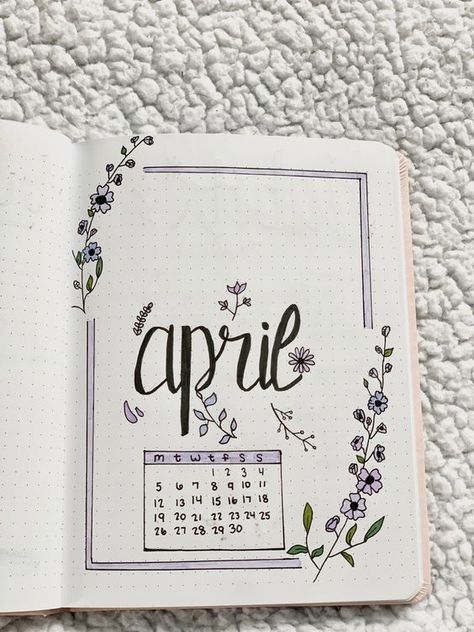 April Book Journal Ideas, April Journal Ideas Aesthetic, April Notebook Ideas, April Diary Ideas, April Drawing Ideas, April Bulletin Journal Ideas, Bullet Journal April Theme, April Journal Page, April Planner Ideas