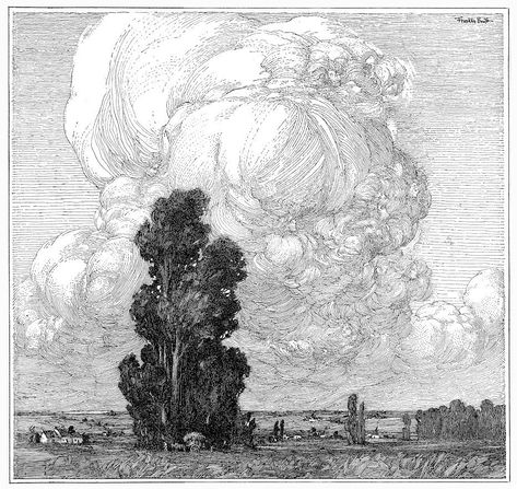 Franklin Booth, 동화 삽화, Pen Drawings, White Drawing, Cloud Drawing, Drawing Pencil, Landscape Drawings, Ink Illustrations, Pen Art