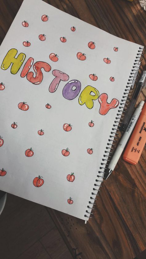 History notebook ❤️ History Title Page For School, History Title Page Ideas, History Title Page, Notebook Title Page, First Page Of Project, History Book Cover, History Notebook, Diy Notebook Cover, History Subject