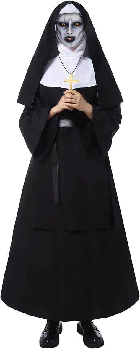 Nun Halloween Costumes College, The Nun Costume, Terrifying Halloween Costumes, Nun Cosplay, Nun Halloween Costume, Nun Halloween, Nun Outfit, Terrifying Halloween, Nun Costume