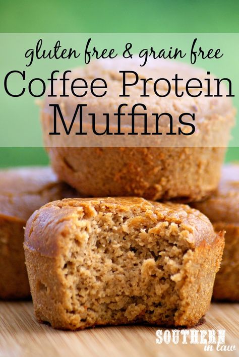 Grain Free Coffee Protein Muffins | grain free, gluten free, paleo, low fat, low carb, refined sugar free Glutenfri Baking, Protein Muffin Recipes, Low Carb Low Fat, Protein Dinner, Protein Muffins, Protein Powder Recipes, Sugar Free Low Carb, Healthy Coffee, Gluten Free Grains