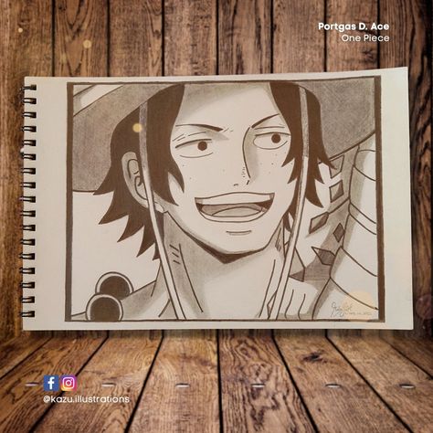 Ace One Piece Drawing Pencil, Ace Sketch One Piece, Ace Drawings One Piece, One Piece Characters Drawing, Portgas D Ace Drawing, Ace One Piece Drawing, One Piece Drawing Pencil, One Piece Art Drawing, Ace Drawings