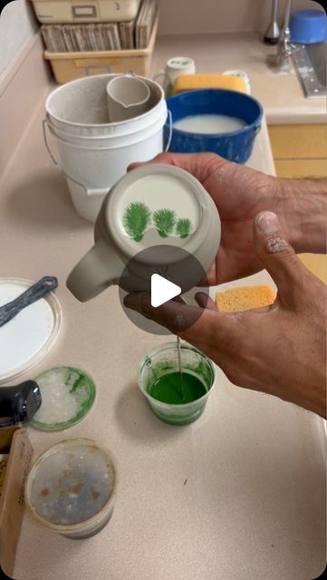 Kevin Kowalski on Instagram: "Decorating the bottoms of my short Landscape Mug with my signature Mocha Diffusion decoration. Find out more about this mesmerizing decorating technique during my Live Virtual Clay demo hosted by @sipor.ceramics on August 11th. You will have access to the video for a year along with 4 other great demos as a part of the Clay Summit. Use code “Kowalski” when you sign for a 15% discount on the event. Register in my link. See you there. #ceramics #pottery #mochadiffusion" Mocha Diffusion Pottery, Mocha Diffusion, Ceramic Underglaze, My Live, My Signature, Ceramics Pottery, Mocha, A Year, See You