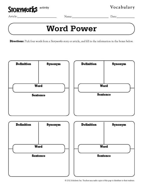 Quick and Easy Vocabulary Activity Vocabulary Assessment, Vocabulary Journal, Vocabulary Strategies, Reading Vocabulary, Vocabulary Instruction, Science Vocabulary, Teaching Vocabulary, Winn Dixie, 4th Grade Reading