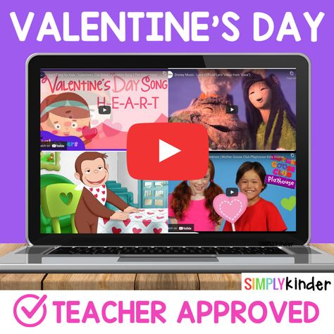 Valentine Day Video, Read Aloud Books, Valentines Printables Free, Disney Music, Kids Playhouse, Free Valentine, Mother Goose, Brain Breaks, Club Kids