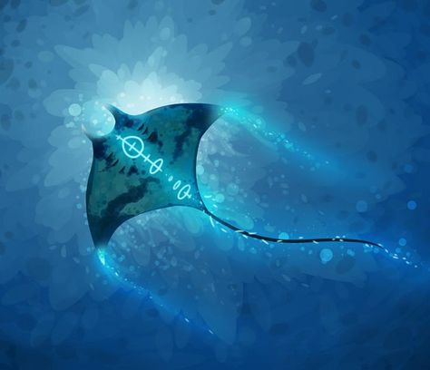 Stingray Art, Manta Ray Art, Sea Creatures Art, Greek Mythology Tattoos, Underwater Theme, Ocean Wallpaper, Manta Ray, Ocean Vibes, Ocean Creatures