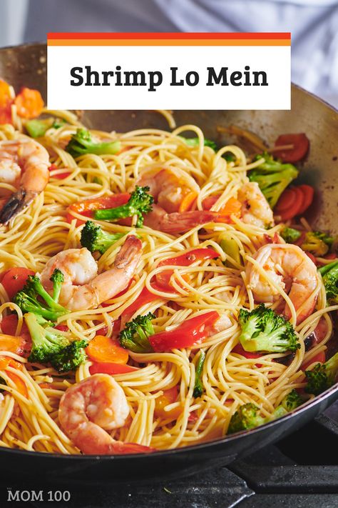 A healthy and quick shrimp lo mein recipe, colorful and so easy; perfect for a satisfying weeknight dinner. Shrimp Lo Mein Recipe Easy, Lo Main, Shrimp Lo Mein Recipe, Shrimp Lo Mein, Seafood Ideas, Lo Mein Recipe, Wok Recipes, Homemade Chinese, Asian Meals