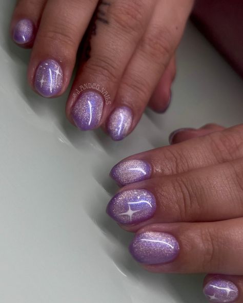 💜✨ . #nailsnailsnails #nailtech #nails #naildesign #nailart #cateye #purple #cateyenails #renonailtech #renonv #renotahoe #nailsbyjohnnie Nailart Cateye, Reno Tahoe, Cat Eye Nails, Nail Tech, Cat Eye, Reno, Nail Designs, Nail Art, Nails