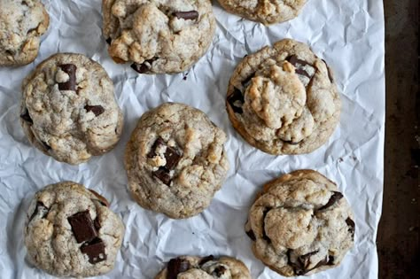 brown butter oatmeal chocolate chip cookies Holiday Cookie Recipes, Chocolate Chunk Cookies, Oatmeal Chocolate Chip Cookies, C Is For Cookie, Holiday Cookie, Chocolate Chip Oatmeal, Snickerdoodles, How Sweet Eats, Cookies Brownies