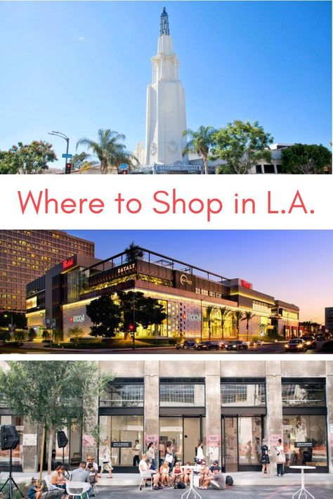 Los Angeles is a trove of mega malls, indie boutiques and hipster hangouts. Here are the best spots for shopping in L.A. #losangeles #LA #shopping #westwoodvillage #palisadesvillage #thegrove #DTLA #LAShopping #downtownla Westwood Los Angeles, Los Angeles Shopping, Teen Shopping, Moving To Los Angeles, Family Travel Destinations, Fall Travel, Downtown Los Angeles, The Grove, North America Travel